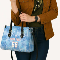 Custom World Football 2026 England Leather Bag Three Lions and Tudor Rose Pattern