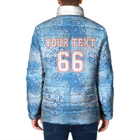 Custom World Football 2026 England Padded Jacket Three Lions and Tudor Rose Pattern