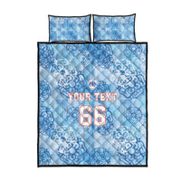 Custom World Football 2026 England Quilt Bed Set Three Lions and Tudor Rose Pattern