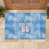Custom World Football 2026 England Rubber Doormat Three Lions and Tudor Rose Pattern