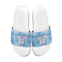 Custom World Football 2026 England Slide Sandals Three Lions and Tudor Rose Pattern