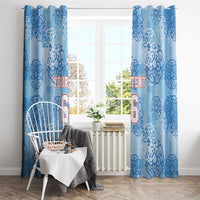 Custom World Football 2026 England Window Curtain Three Lions and Tudor Rose Pattern