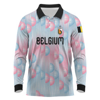 Custom World Football 2026 Belgium Long Sleeve Polo Shirt Belgian The Red Devils Champions