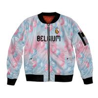 Custom World Football 2026 Belgium Sleeve Zip Bomber Jacket Belgian The Red Devils Champions