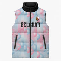 Custom World Football 2026 Belgium Sleeveless Puffer Jacket Belgian The Red Devils Champions