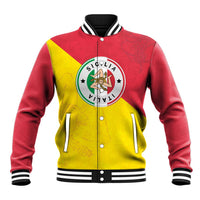 Italy Sicilia Baseball Jacket Triskeles With Lemons - Wonder Print Shop