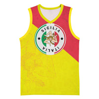 Italy Sicilia Basketball Jersey Triskeles With Lemons - Wonder Print Shop