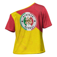 Italy Sicilia Cross Shoulder Shirt Triskeles With Lemons - Wonder Print Shop