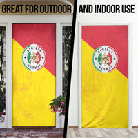 Italy Sicilia Door Cover Triskeles With Lemons - Wonder Print Shop