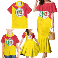 Italy Sicilia Family Matching Mermaid Dress and Hawaiian Shirt Triskeles With Lemons - Wonder Print Shop