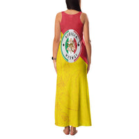 Italy Sicilia Family Matching Tank Maxi Dress and Hawaiian Shirt Triskeles With Lemons - Wonder Print Shop