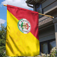 Italy Sicilia Garden Flag Triskeles With Lemons - Wonder Print Shop