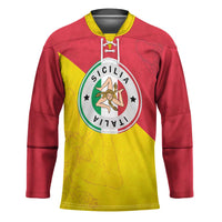 Italy Sicilia Hockey Jersey Triskeles With Lemons - Wonder Print Shop