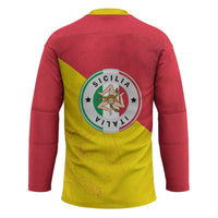 Italy Sicilia Hockey Jersey Triskeles With Lemons - Wonder Print Shop