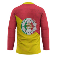 Italy Sicilia Hockey Jersey Triskeles With Lemons - Wonder Print Shop