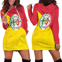 Italy Sicilia Hoodie Dress Triskeles With Lemons - Wonder Print Shop