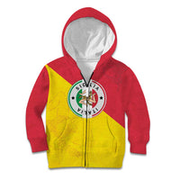 Italy Sicilia Kid Hoodie Triskeles With Lemons - Wonder Print Shop