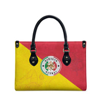 Italy Sicilia Leather Bag Triskeles With Lemons - Wonder Print Shop