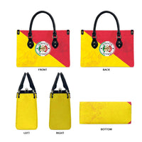 Italy Sicilia Leather Bag Triskeles With Lemons - Wonder Print Shop