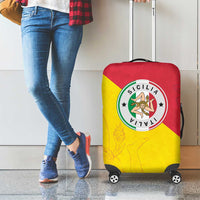 Italy Sicilia Luggage Cover Triskeles With Lemons - Wonder Print Shop