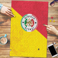 Italy Sicilia Puzzle Triskeles With Lemons - Wonder Print Shop