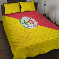 Italy Sicilia Quilt Bed Set Triskeles With Lemons - Wonder Print Shop