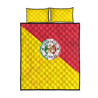 Italy Sicilia Quilt Bed Set Triskeles With Lemons - Wonder Print Shop