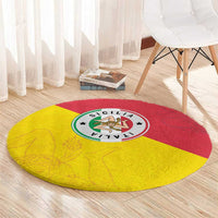 Italy Sicilia Round Carpet Triskeles With Lemons - Wonder Print Shop