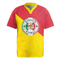 Italy Sicilia Rugby Jersey Triskeles With Lemons - Wonder Print Shop