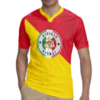 Italy Sicilia Rugby Jersey Triskeles With Lemons - Wonder Print Shop