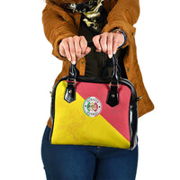 Italy Sicilia Shoulder Handbag Triskeles With Lemons - Wonder Print Shop