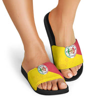Italy Sicilia Slide Sandals Triskeles With Lemons - Wonder Print Shop