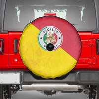 Italy Sicilia Spare Tire Cover Triskeles With Lemons - Wonder Print Shop