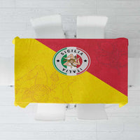 Italy Sicilia Tablecloth Triskeles With Lemons - Wonder Print Shop