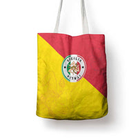Italy Sicilia Tote Bag Triskeles With Lemons - Wonder Print Shop