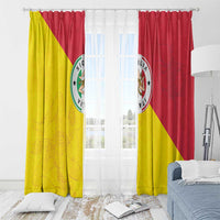 Italy Sicilia Window Curtain Triskeles With Lemons - Wonder Print Shop