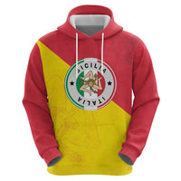 Italy Sicilia Zip Hoodie Triskeles With Lemons - Wonder Print Shop