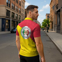 Italy Sicilia Zipper Polo Shirt Triskeles With Lemons - Wonder Print Shop