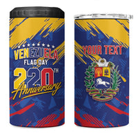 Personalized Venezuela Flag Day 4 in 1 Can Cooler Tumbler 220th Anniversary Heritage Pride