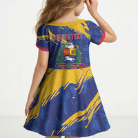 Personalized Venezuela Flag Day Kid Short Sleeve Dress 220th Anniversary Heritage Pride