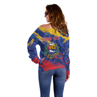 Personalized Venezuela Flag Day Off Shoulder Sweater 220th Anniversary Heritage Pride