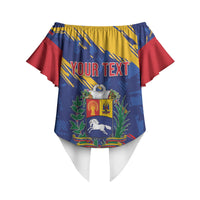 Personalized Venezuela Flag Day Off Shoulder Wrap Waist Top 220th Anniversary Heritage Pride