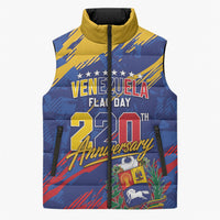 Personalized Venezuela Flag Day Sleeveless Puffer Jacket 220th Anniversary Heritage Pride