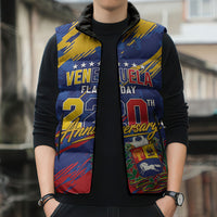 Personalized Venezuela Flag Day Sleeveless Puffer Jacket 220th Anniversary Heritage Pride