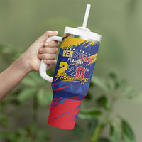 Personalized Venezuela Flag Day Tumbler With Handle 220th Anniversary Heritage Pride