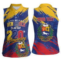 Personalized Venezuela Flag Day Women Sleeveless Polo Shirt 220th Anniversary Heritage Pride