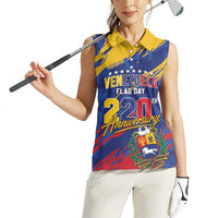 Personalized Venezuela Flag Day Women Sleeveless Polo Shirt 220th Anniversary Heritage Pride