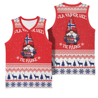 Norway Christmas Basketball Jersey Lovely Nordic Gnome - Wonder Print Shop