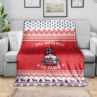 Norway Christmas Blanket Lovely Nordic Gnome - Wonder Print Shop