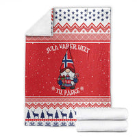Norway Christmas Blanket Lovely Nordic Gnome - Wonder Print Shop